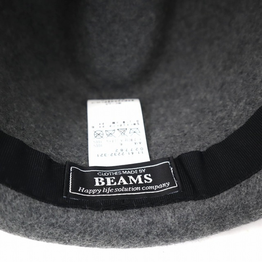 BEAMS(ビームス)のビームス BEAMS ウール フェルト 中折れ 帽子 ハット フェドラ グレー メンズの帽子(その他)の商品写真