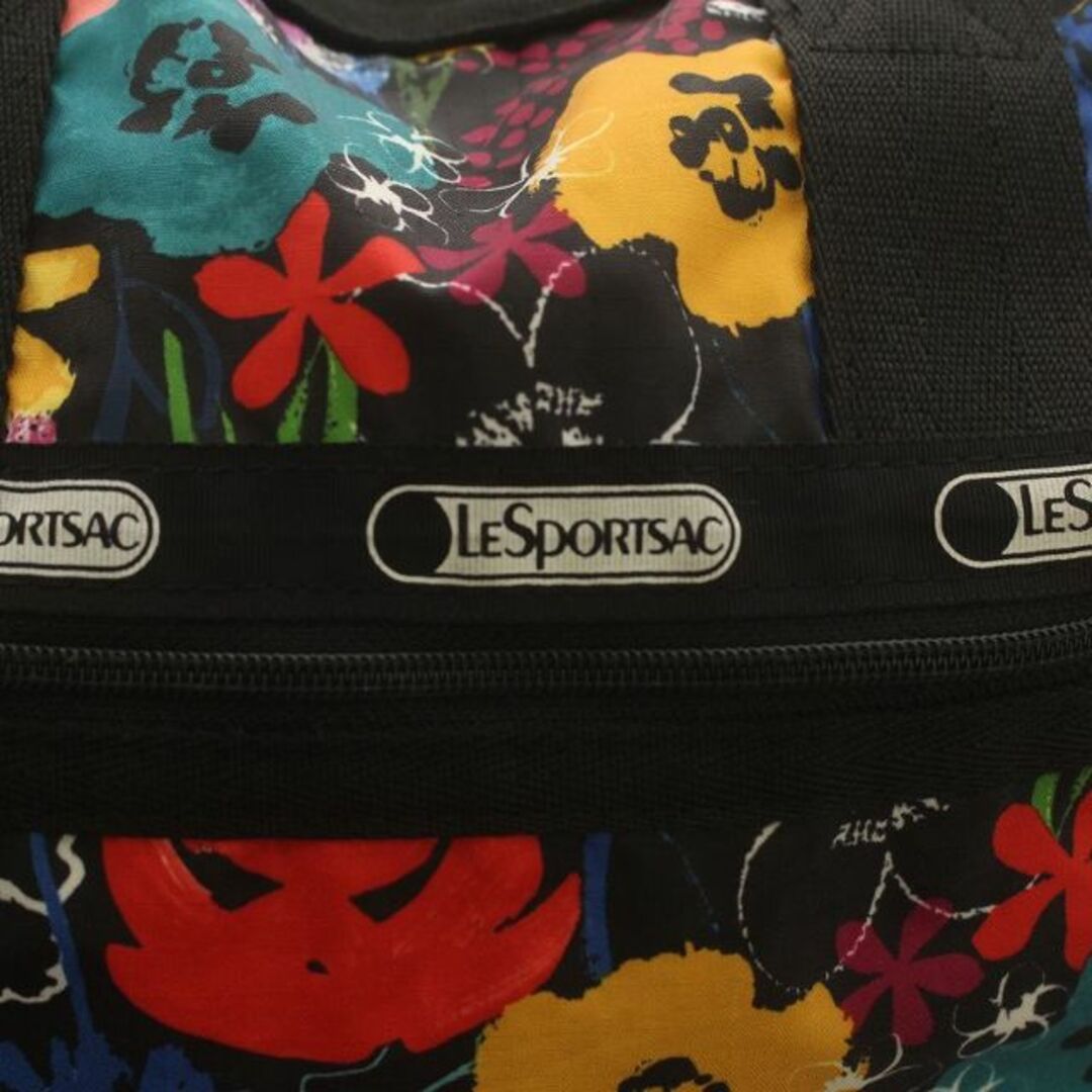 LeSportsac(レスポートサック)のレスポートサック ボストンバッグ ハンドバッグ 花柄 ナイロン 黒 マルチカラー レディースのバッグ(ボストンバッグ)の商品写真