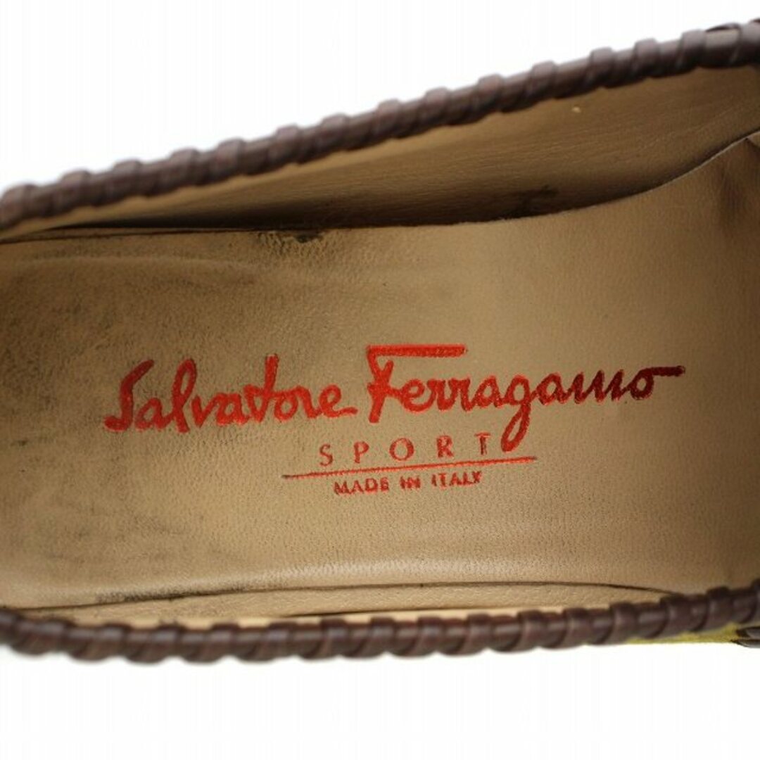 Salvatore Ferragamo(サルヴァトーレフェラガモ)のサルヴァトーレフェラガモ モカシン パッチワーク スエード 6 23.5㎝ 茶 レディースの靴/シューズ(ローファー/革靴)の商品写真