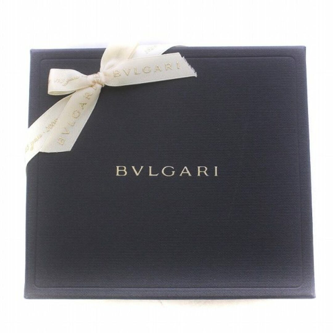BVLGARI(ブルガリ)のブルガリ 二つ折り財布 ウォレット エナメル パテントレザー ロゴ ボタン 黒 レディースのファッション小物(財布)の商品写真