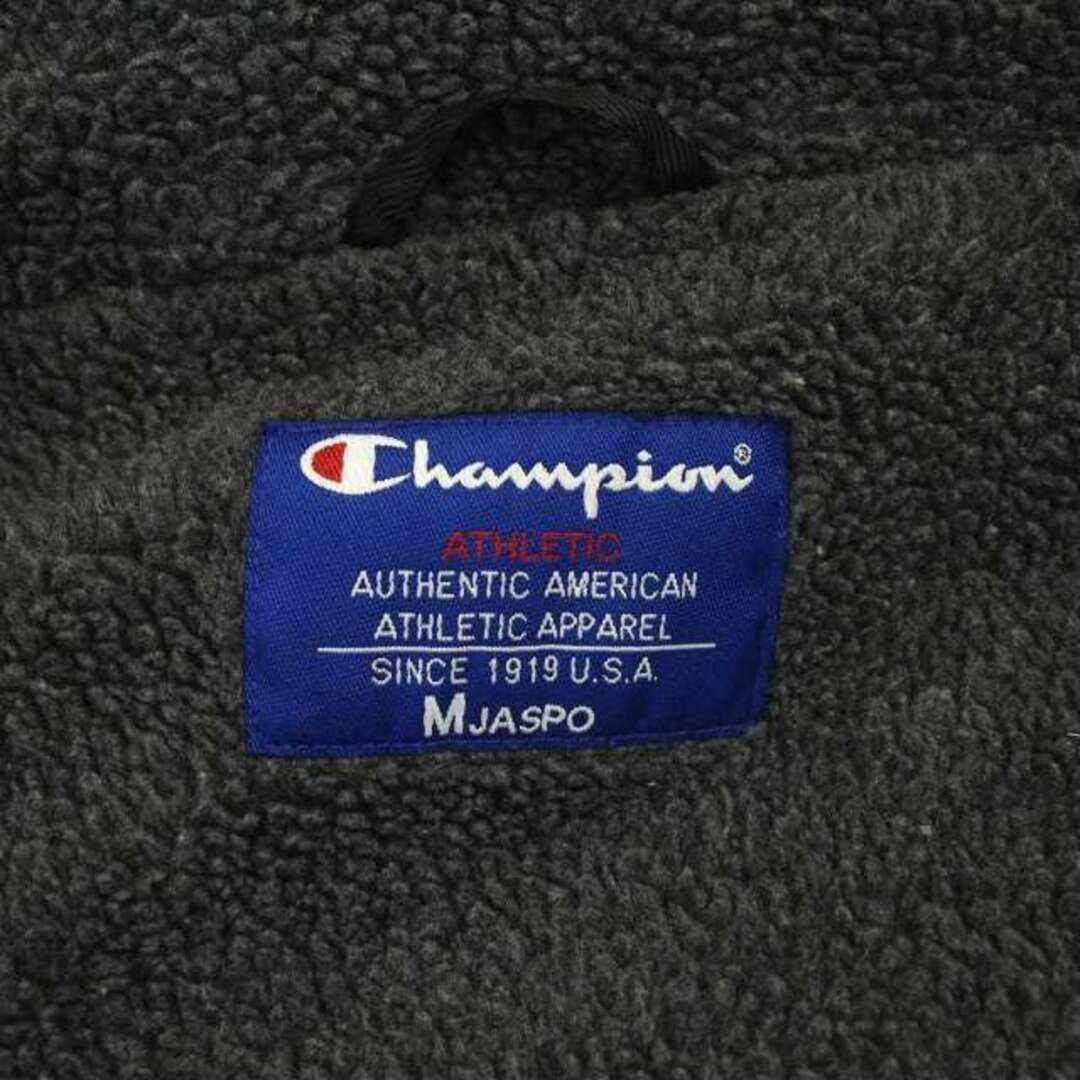 Champion(チャンピオン)のCHAMPION ベンチコート ステンカラー 裏起毛 ロゴ刺繍 ロング M 黒 メンズのジャケット/アウター(ステンカラーコート)の商品写真