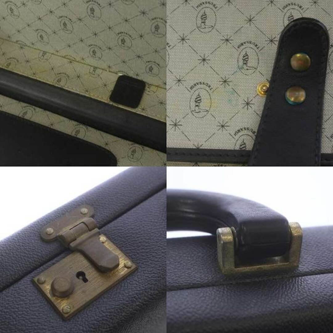 Trussardi(トラサルディ)のTRUSSARDI レザーコンビ アタッシュ トランク ブリーフケース 黒 メンズのバッグ(その他)の商品写真