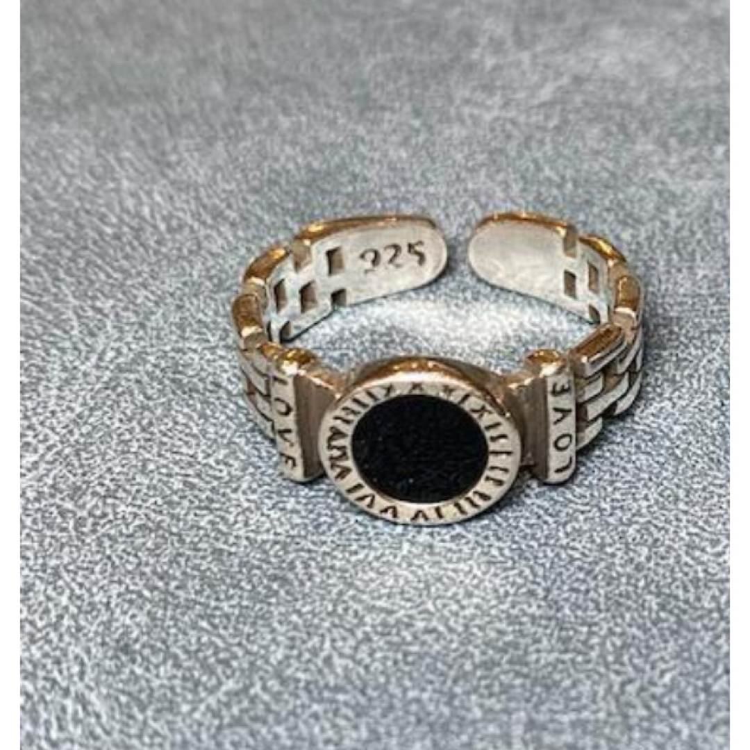 指輪 シルバー  ブラック 韓国 おしゃれ リング　新品　未使用 レディースのアクセサリー(リング(指輪))の商品写真