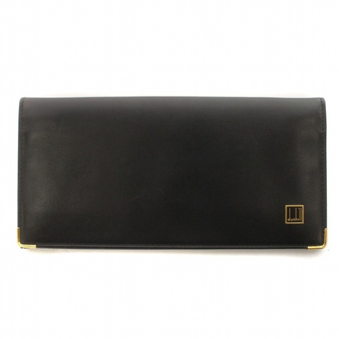 Dunhill(ダンヒル)のダンヒル 長財布 二つ折り スリムウォレット レザー ロゴ金具 黒 レディースのファッション小物(財布)の商品写真