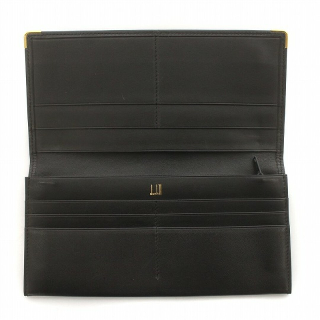 Dunhill(ダンヒル)のダンヒル 長財布 二つ折り スリムウォレット レザー ロゴ金具 黒 レディースのファッション小物(財布)の商品写真