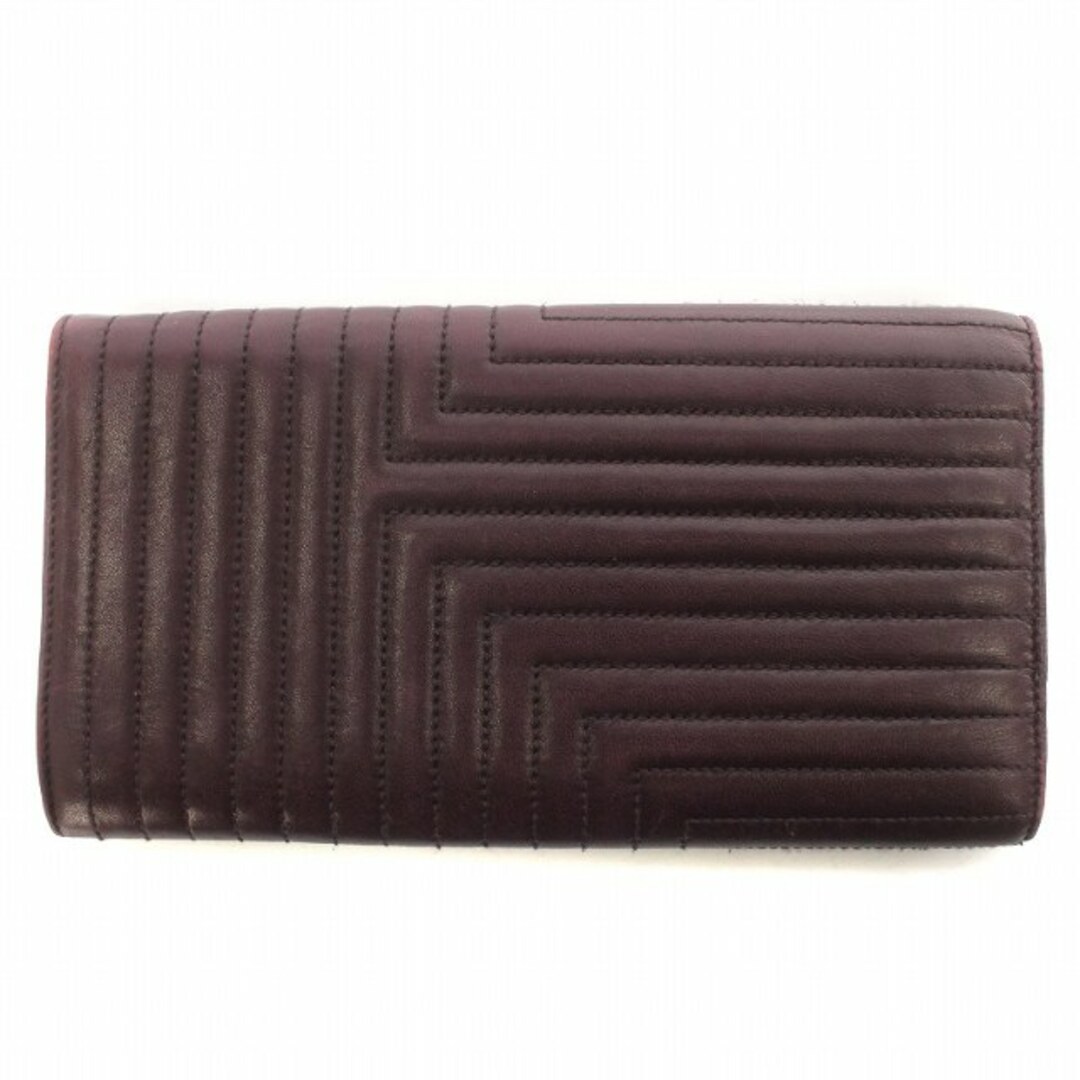 Bally(バリー)のバリー  長財布 二つ折り ウォレット ラムレザー ステッチ ロゴ金具 紫 レディースのファッション小物(財布)の商品写真