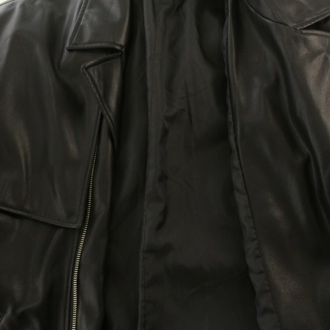 other(アザー)のAdrer ダブルライダースジャケット フェイクレザー 近年モデル M 黒 メンズのジャケット/アウター(ライダースジャケット)の商品写真