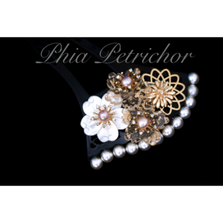 髪飾り 桜 かんざし バチ型 螺鈿 真珠母貝 パール W2401092簪(和装小物)
