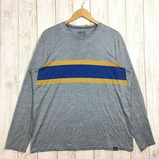 パタゴニア(patagonia)のMENs L  パタゴニア キャプリーン デイリー ロングスリーブ グラフィック Tシャツ Capilene Daily LS Graphic T-Shirt PATAGONIA 45281 RSFE グレー系(その他)