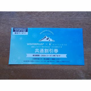 鷲ヶ岳スキー場　鷲の湯入浴料３５０円割引券１枚（４名有効）(スキー場)