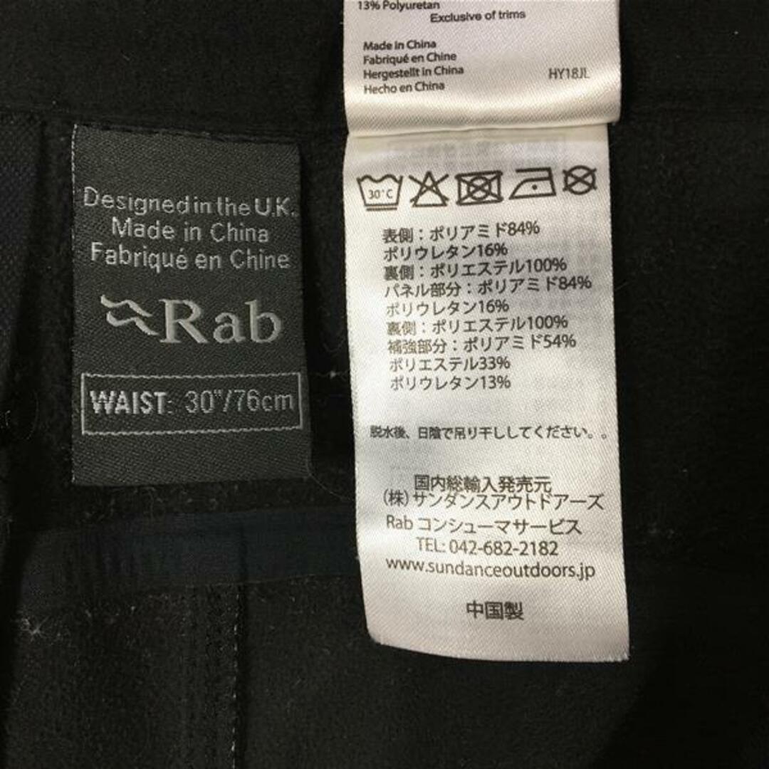 MENs 30  ラブ ディフェンダー パンツ Defendor Pants アルパイン ソフトシェル 冬期向け 保温 RAB QFU-27 ブラック系 メンズのメンズ その他(その他)の商品写真