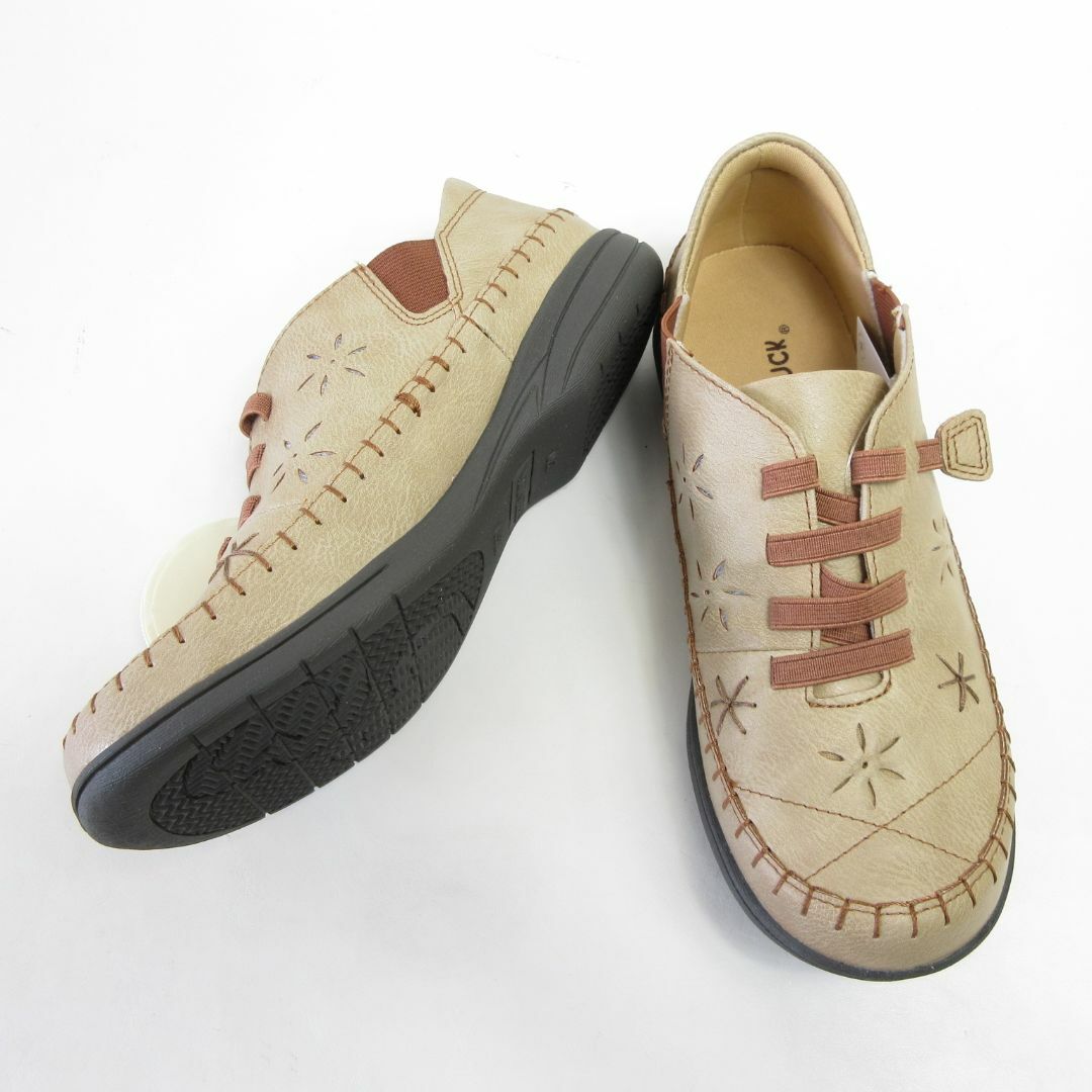 新品24.5CM♡楽々ゴム紐シューズ レディースの靴/シューズ(スニーカー)の商品写真