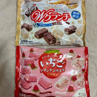 ショウエイショクヒンコウギョウ(正栄食品工業)のクランチショコラ　２袋　いちご　いちごミルク　バニラ　ミルクチョコ　食品　菓子(菓子/デザート)