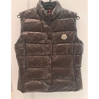 モンクレール(MONCLER)のモンクレールレディースベスト　サイズ1 日本サイズS ブラウン(ダウンベスト)