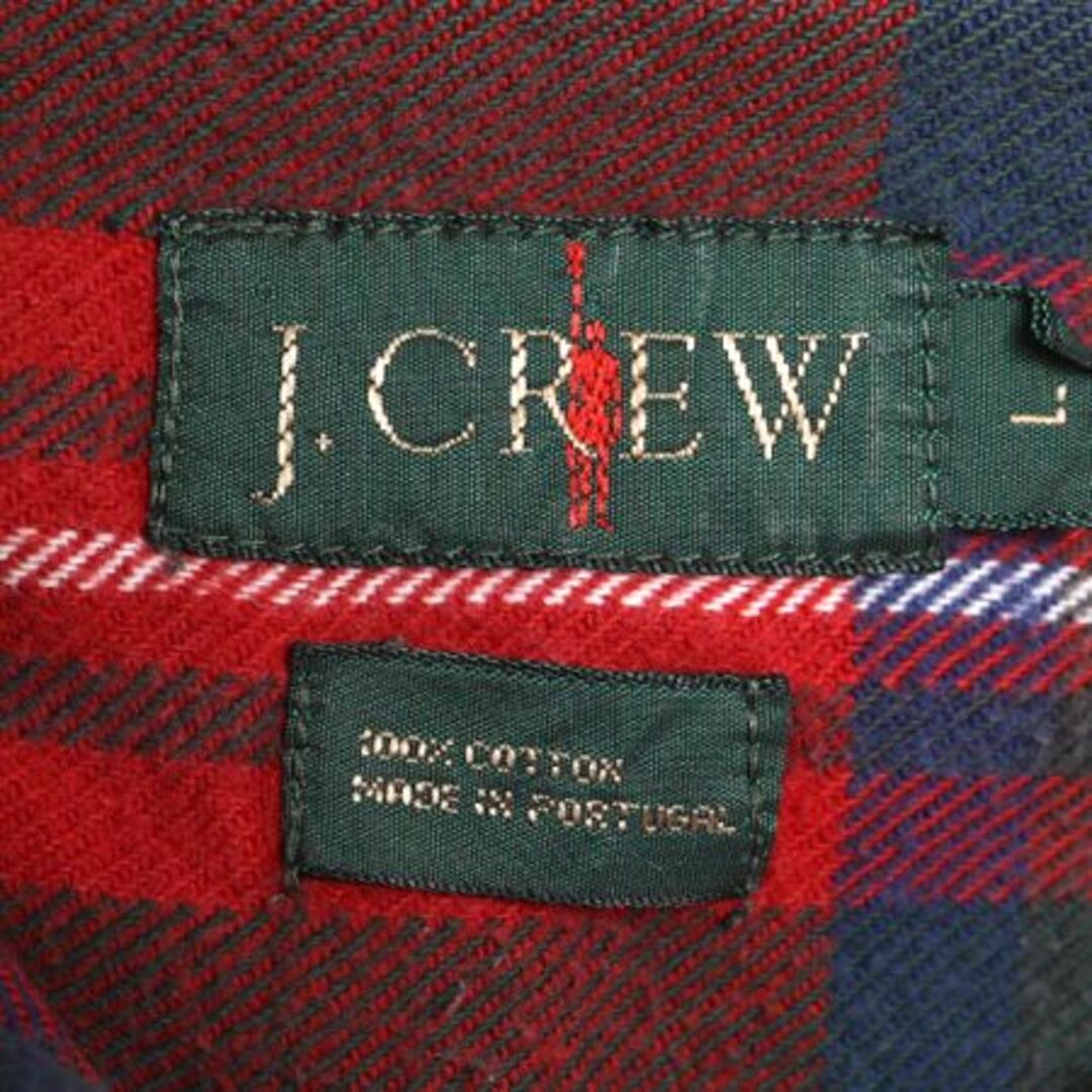 90s J CREW チェック 長袖 ヘビー フランネル シャツ メンズ L 90s J CREW チェック 長袖 ヘビー フランネル シャツ メンズ L