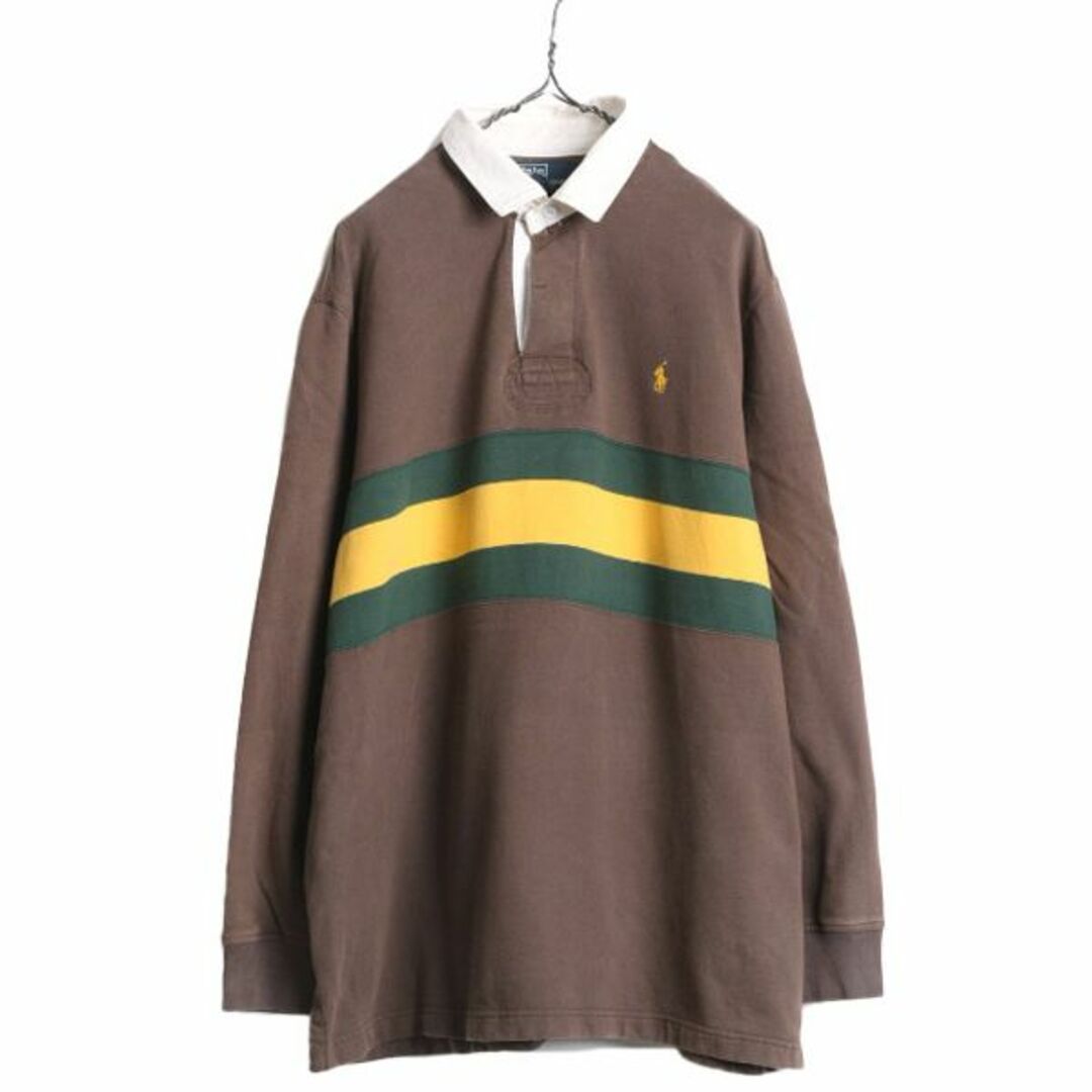 希少 古着 90\'s ラルフローレン ラガーシャツ スウェット 水色 ポニーなし 希少 古着 90\'s ラルフローレン ラガーシャツ スウェット 水色 ポニーなし