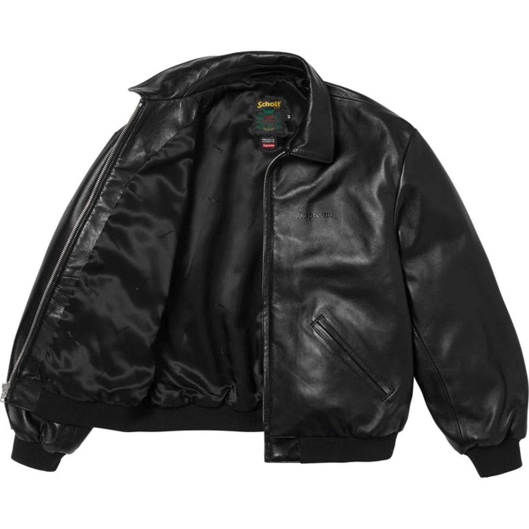 Supreme(シュプリーム)のSupreme Schott Hooded Leather Bomber XL メンズのジャケット/アウター(レザージャケット)の商品写真