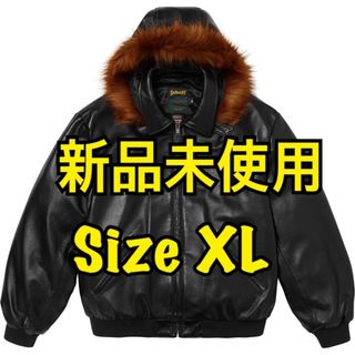 シュプリーム(Supreme)のSupreme Schott Hooded Leather Bomber XL(レザージャケット)