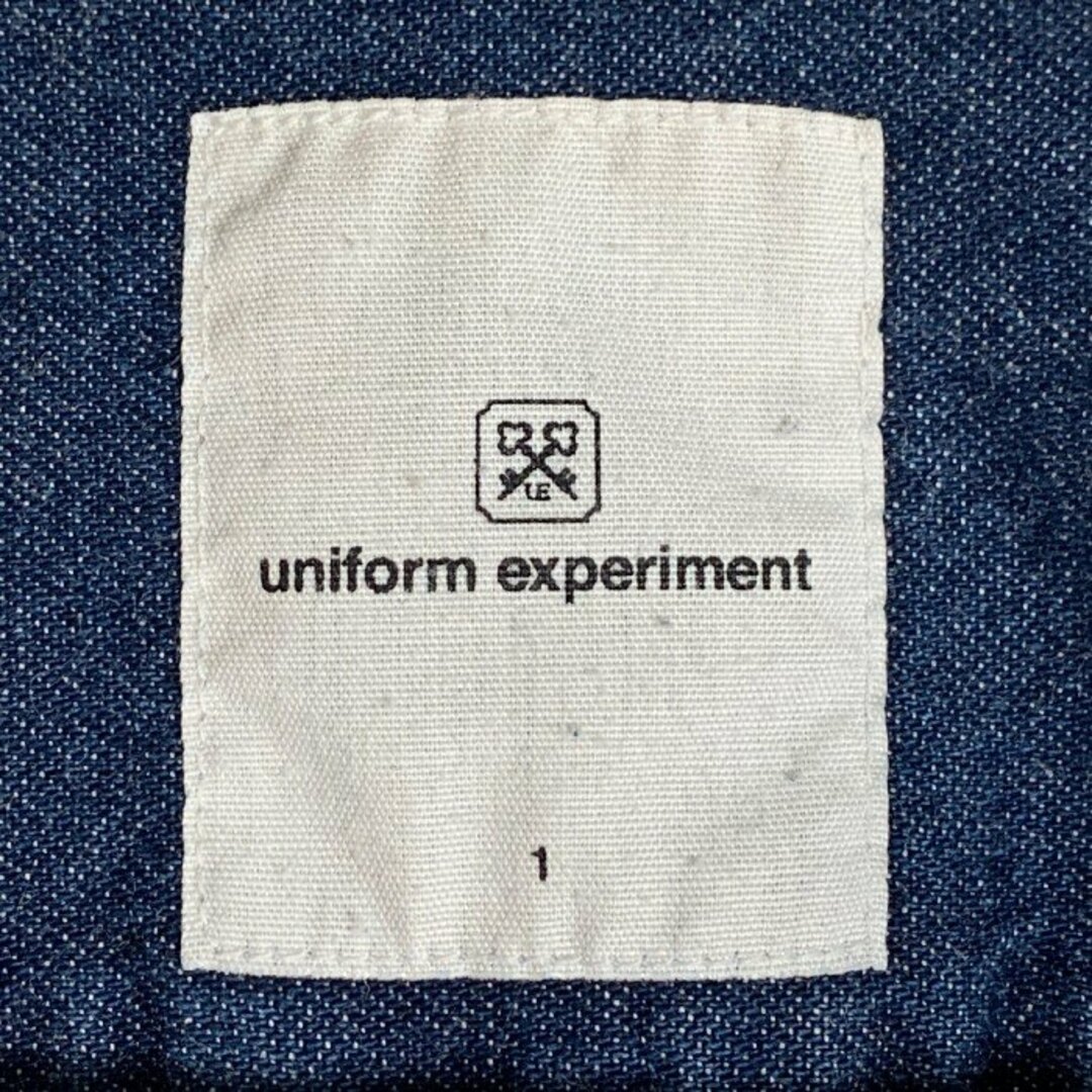 uniform experiment(ユニフォームエクスペリメント)のuniform experiment ユニフォームエクスペリメント DRIPPING DENIM B.D SHIRT ボタンダウンデニムシャツ プリント ペンキ インディゴ UE-189037 Size 1 メンズのトップス(シャツ)の商品写真