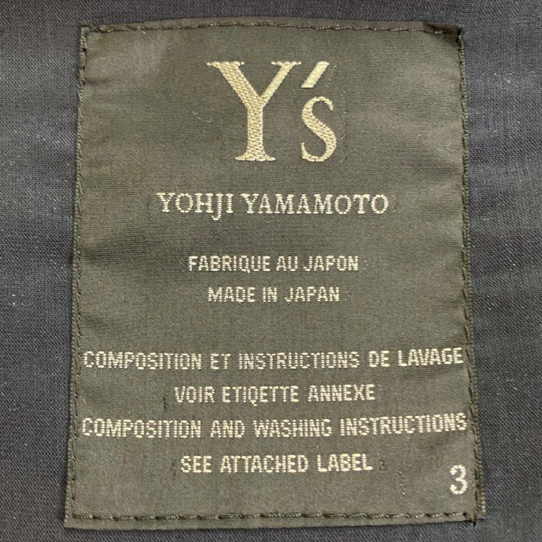 Y's(ワイズ)の★Y's ワイズ YY-C04-100 ウールギャバコート ロング ネイビー size3 レディースのジャケット/アウター(ロングコート)の商品写真