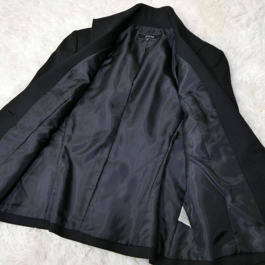 krone(クローネ)のKrone レディース ジャケット スタンドカラー テーラード 黒 L レディースのジャケット/アウター(テーラードジャケット)の商品写真