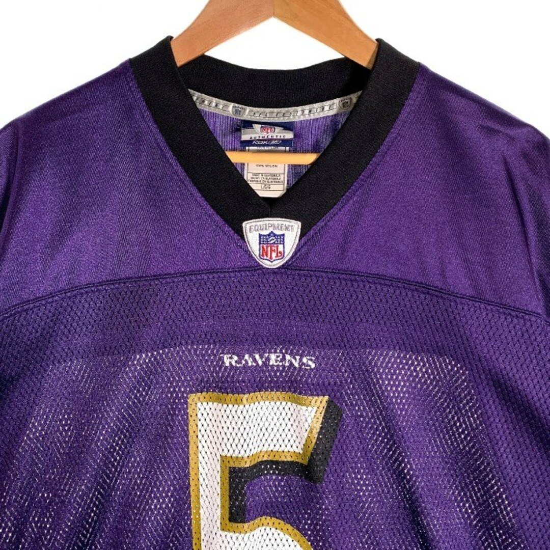 Reebok(リーボック)のReebok リーボック NFL RAVENS FLACCO ゲームシャツ パープル Size L メンズのトップス(Tシャツ/カットソー(半袖/袖なし))の商品写真