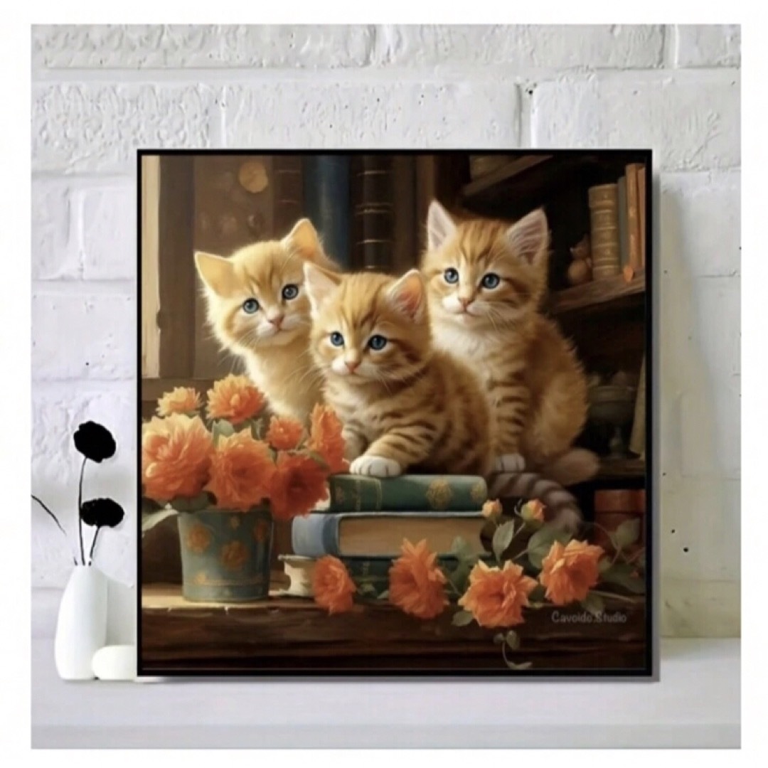 【新品】3匹子猫ダイヤモンドアート エンタメ/ホビーのアート用品(その他)の商品写真