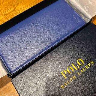 ポロラルフローレン(POLO RALPH LAUREN)のPOLO RALPH LAUREN 青レザー長財布(財布)