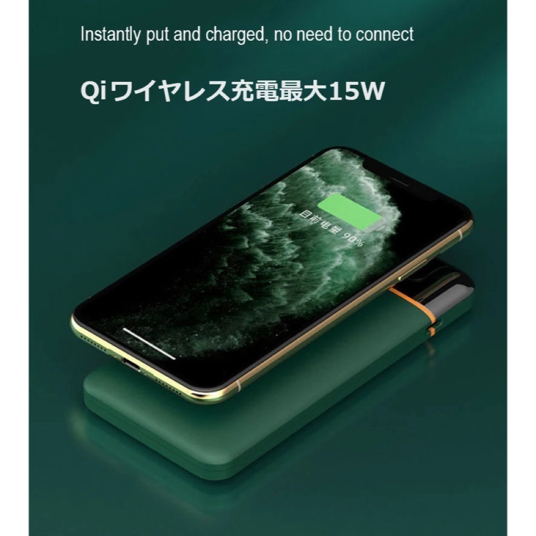 【新品】20000mAh モバイルバッテリー デジタル残量表示 ワイヤレス充電可 スマホ/家電/カメラのスマートフォン/携帯電話(バッテリー/充電器)の商品写真