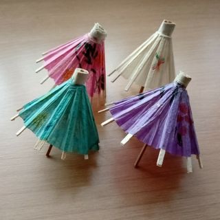 和傘　番傘　ミニチュア　ハンドメイド　昭和レトロ　手作り(ミニチュア)