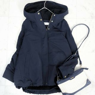 PLST - 美品♪プラステ PLST ボアライナー付マウンテンパーカー 2WAY ネイビー