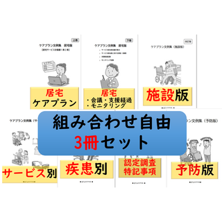 （3冊セット）ケアプラン文例【組み合わせ自由】(資格/検定)