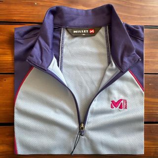 【送料無料】【新品】MILLET 韓国 ブランド ハーフジップ トップス 新品タ(Tシャツ(半袖/袖なし))