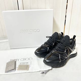 ジミーチュウ(JIMMY CHOO)の極美品　JIMMY CHOO レザー　ネオンプレン　スニーカー　37(スニーカー)