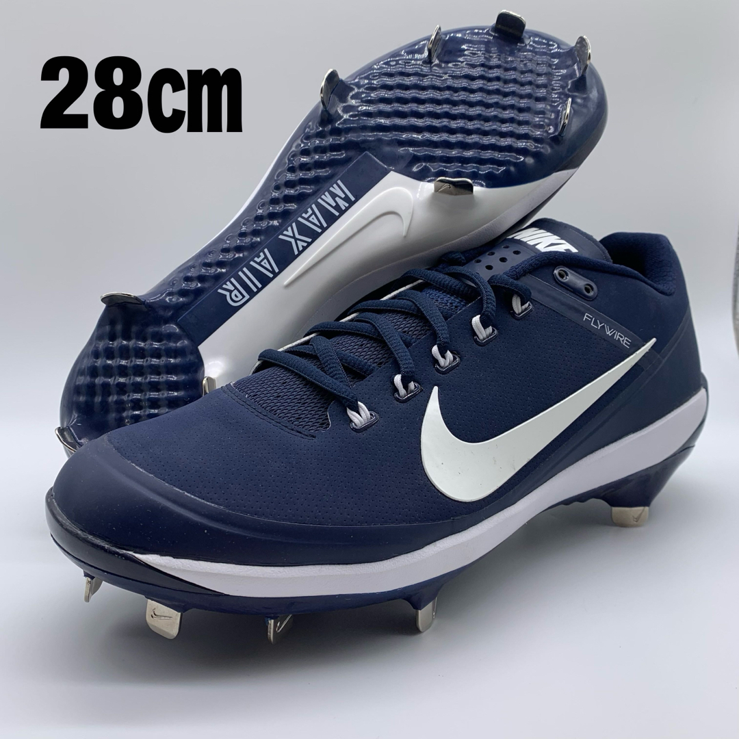 NIKE - NIKE 野球 スパイク 金具 ネイビー 紺 28㎝ ローカットの NIKE - NIKE 野球 スパイク 金具 ネイビー 紺 28㎝ ローカットの