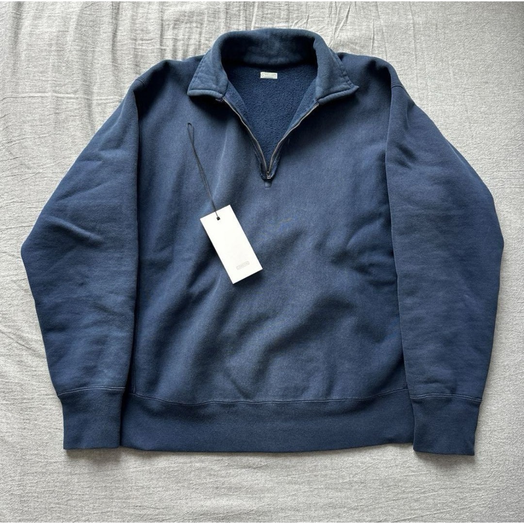 COMOLI(コモリ)のa.presse Vintage Half Zip Sweatshirt メンズのトップス(スウェット)の商品写真