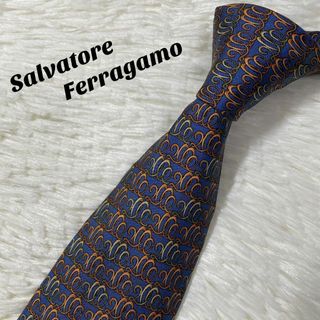 サルヴァトーレフェラガモ(Salvatore Ferragamo)のSalvatoreFerragamo フェラガモ イタリア シルク 100%(ネクタイ)