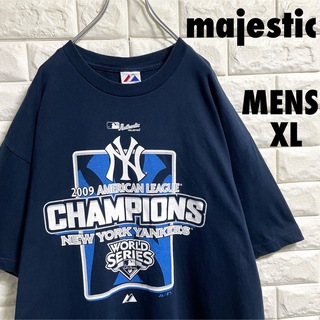 マジェスティック(Majestic)のマジェスティック　ニューヨークヤンキース　プリン半袖Tシャツ　2XLサイズ相当(Tシャツ/カットソー(半袖/袖なし))