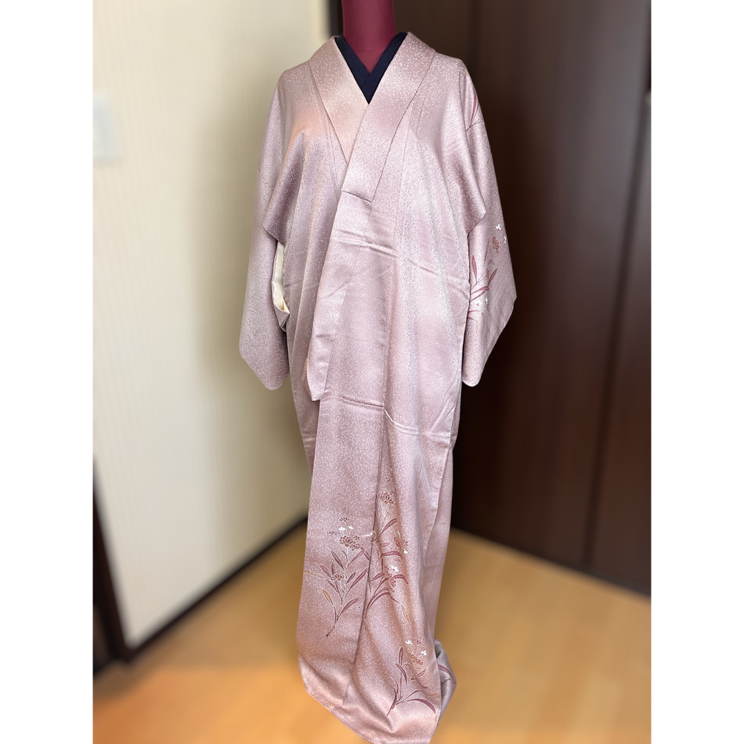正絹着物長着とろとろピンクパープル系 レディースの水着/浴衣(着物)の商品写真