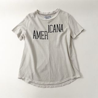 アメリカーナ(AMERICANA)のAmericana アメリカーナ　ロゴTシャツ　ベージュ(Tシャツ(半袖/袖なし))