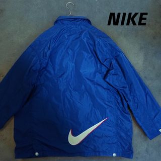 ナイキ(NIKE)の90s NIKE 刺繍ロゴ 背面 ビッグスウッシュ ナイロンジャケット(ナイロンジャケット)