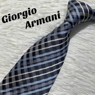 ジョルジオアルマーニ(Giorgio Armani)のGIORGIOARMANI アルマーニ イタリア チェック シルク 100%(ネクタイ)