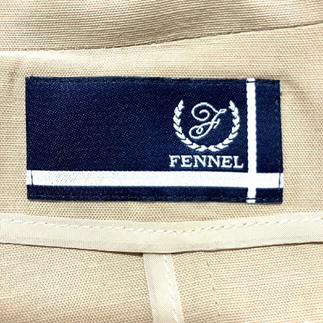 ★新品未使用品★FENNEL リネン ダブル テーラードジャケット ベージュ M レディースのジャケット/アウター(テーラードジャケット)の商品写真