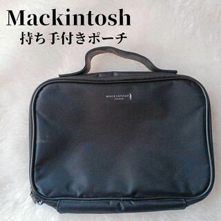 MACKINTOSH - 【美品✴️】Mackintosh　ポーチ　黒　ロゴ入り　メイク　旅行用　収納力