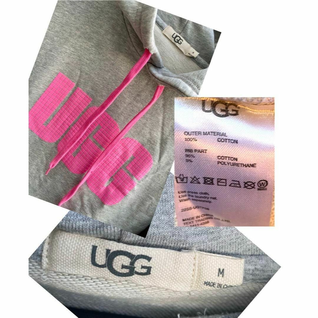 UGG(アグ)の③激レア✨セットアップ✨超美品✨UGG✨発泡 ビッグロゴ✨パーカーM＆パンツXL レディースのトップス(パーカー)の商品写真