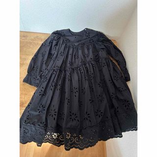 シモーネロシャ(Simone Rocha)の最終価格🌭🥓🖤Simone Rocha H&M flower onepiece.(ひざ丈ワンピース)