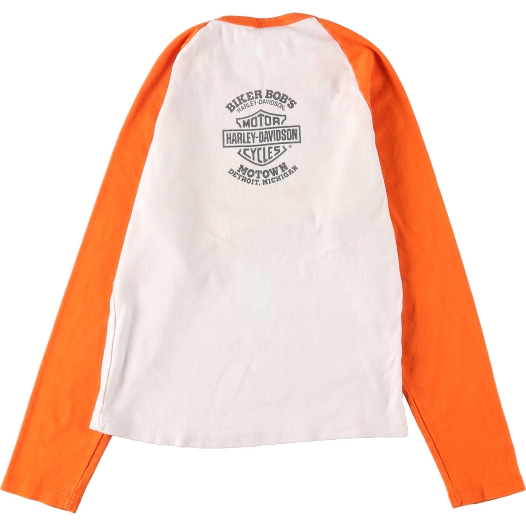 Harley Davidson(ハーレーダビッドソン)の古着 00年代 ハーレーダビッドソン Harley-Davidson LOLA BUNNY ローラバニー ラグランスリーブ ロングTシャツ ロンT レディースS /evb004561 レディースのトップス(Tシャツ(長袖/七分))の商品写真