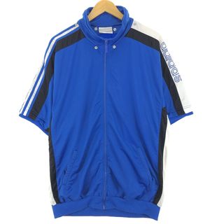 アディダス(adidas)の古着 80年代 アディダス adidas 半袖 ジャージ トラックジャケット メンズXL ヴィンテージ /eaa426995(その他)