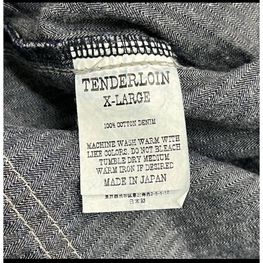 TENDERLOIN(テンダーロイン)のテンダーロイン デニム ヘリンボーン コート XL 新品 未使用保管品 メンズのジャケット/アウター(Gジャン/デニムジャケット)の商品写真