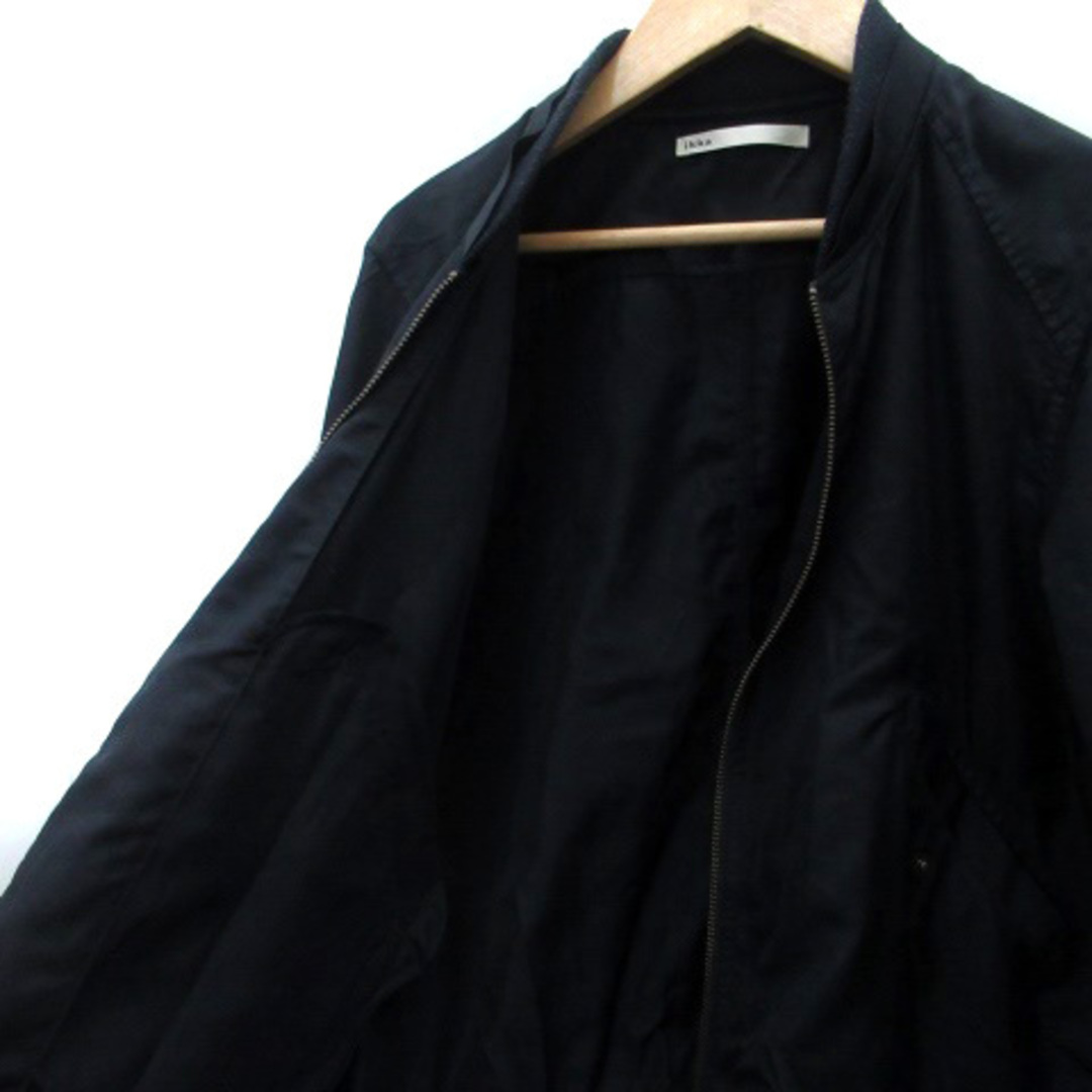ikka(イッカ)のイッカ ikka ブルゾンジャケット ミドル丈 ジップアップ L 紺 ネイビー レディースのジャケット/アウター(ブルゾン)の商品写真